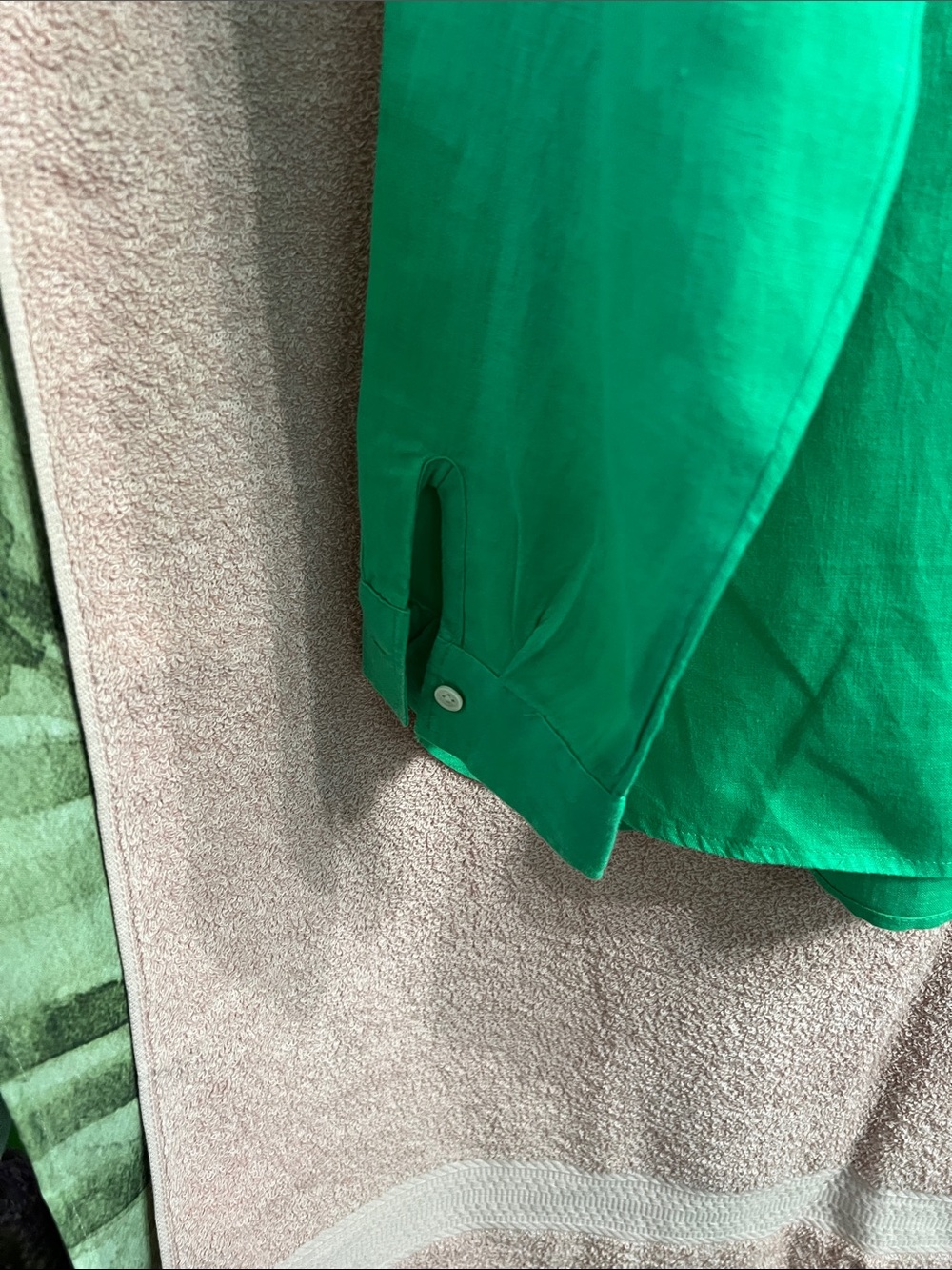 J. Jill Bright Emerald Linen Shirt - Picture 4 of 7